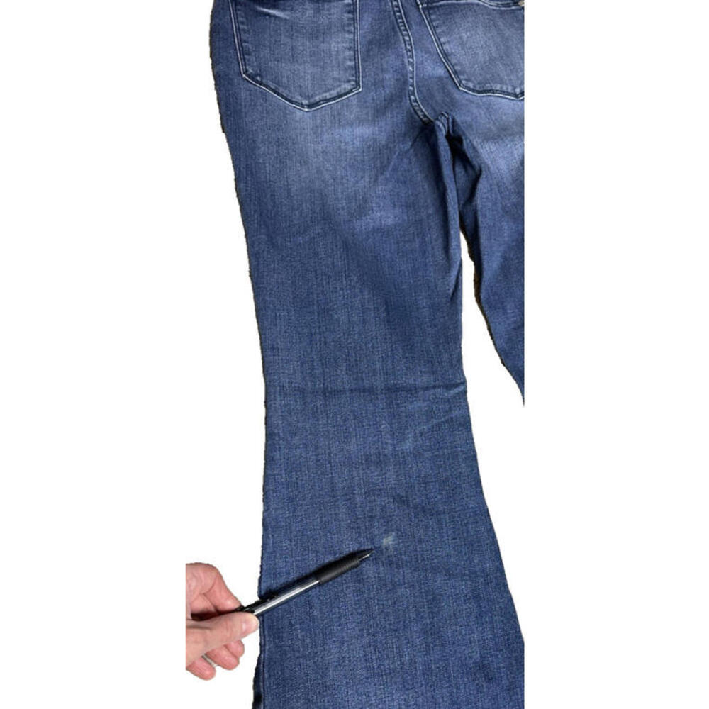 Judy Blue High Rise Flare Fit Jeans Womens 27 Medium Wash Y2K 90s Blue Denim - Picture 6 of 8